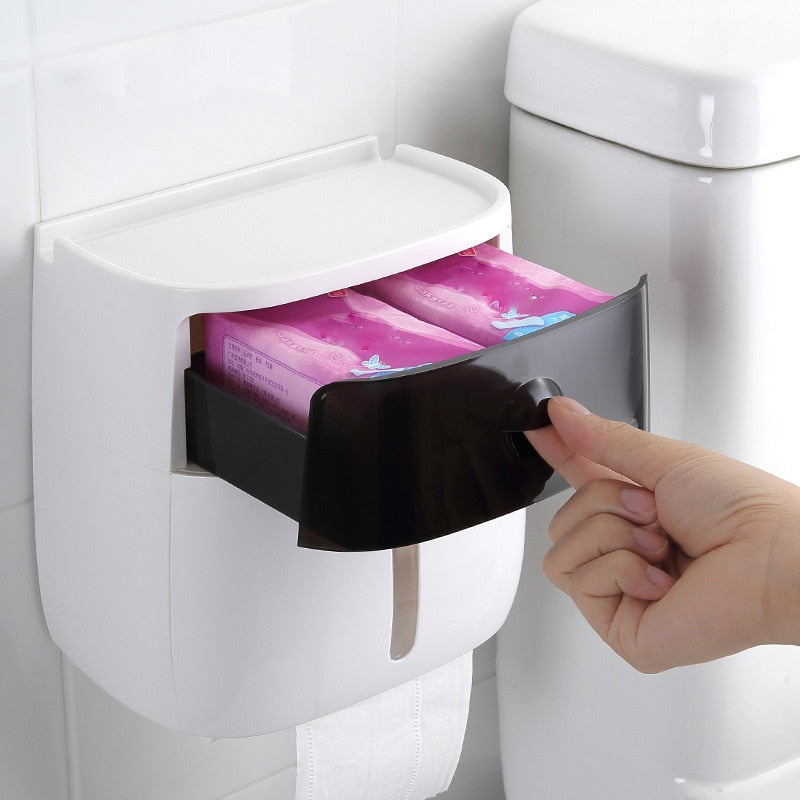 Distributeur de Papier Toilette Pratique avec Rangement Élégant
