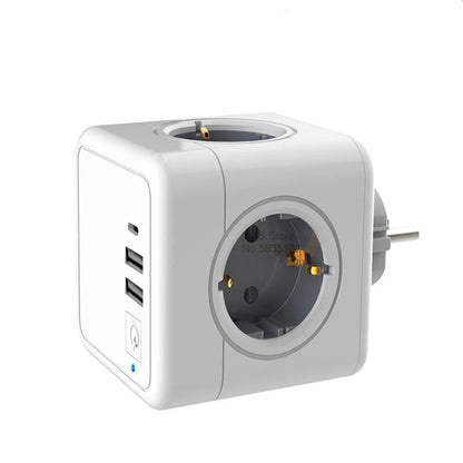 Multiprise Cube 4 Prises + 3 Ports USB - Le Compagnon Idéal pour Vos Appareils