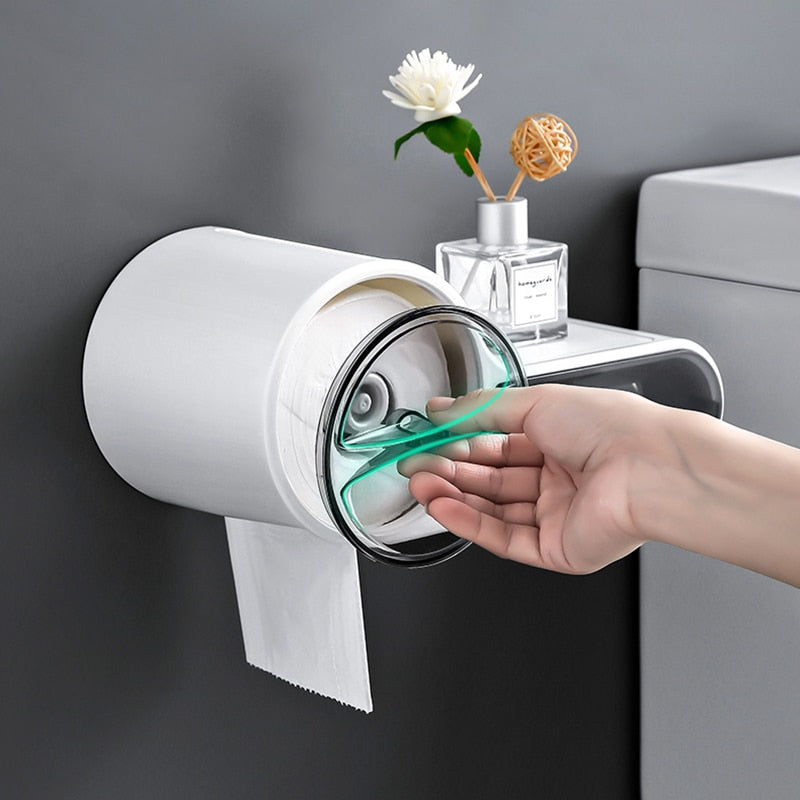 Distributeur de Papier Toilette Design avec Tablette Pratique pour Téléphone