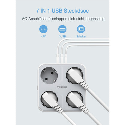 Multiprise Murale 7 en 1 - L'espace optimisé à portée de main