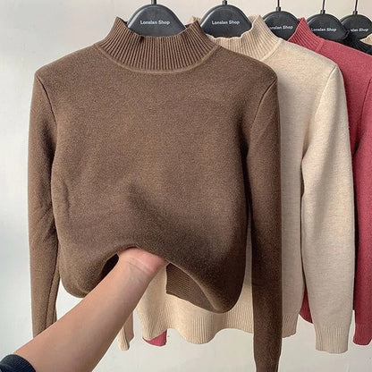 Pull "Sam" col cheminé avec doublure polaire : confort et élégance assurés.