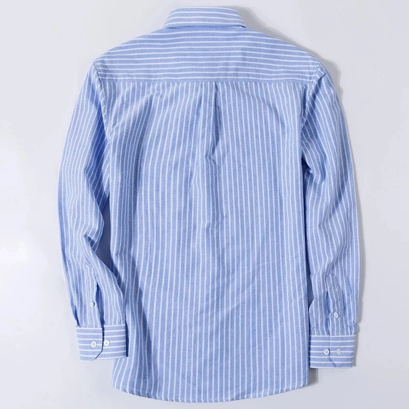 Chemise OXFORD en coton à manches longues - Élégance et confort réunis.
