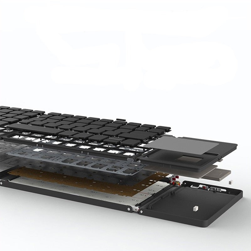 Clavier Pliable 2en1 avec Pavé Tactile - Idéal pour le Voyage !