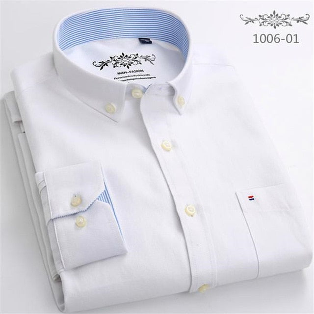 Chemise OXFORD en coton à manches longues - Élégance et confort réunis.