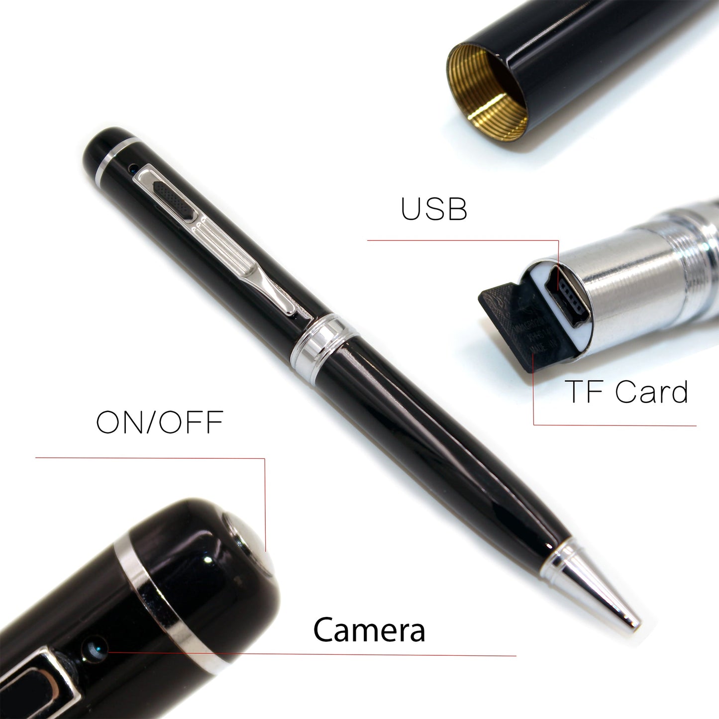 Stylo Espion avec Caméra HD et Micro Intégré - Enregistrement Discret