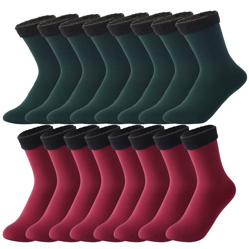 Chaussettes thermiques confortables - Lot de 8 paires idéal pour l’hiver