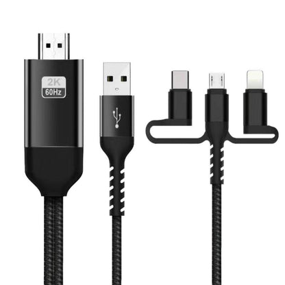 Câble HDMI 3 en 1 pour smartphone - Projetez facilement sur votre TV !
