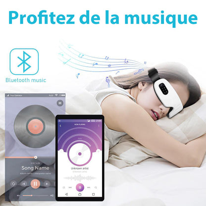Masseur Oculaire Bluetooth Relaxant avec Chaleur et Vibrations