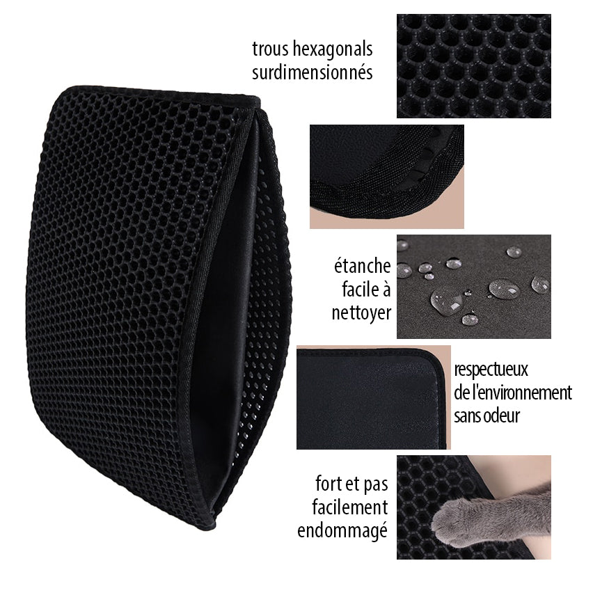 Tapis de litière imperméable pour chat - Confort et propreté assurés
