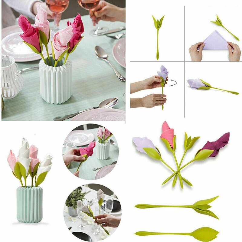 Porte-Serviettes Floral Élégant pour une Table Chic