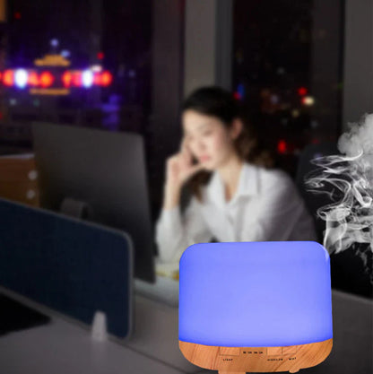 Diffuseur d'huiles essentielles intelligent à télécommande en bois