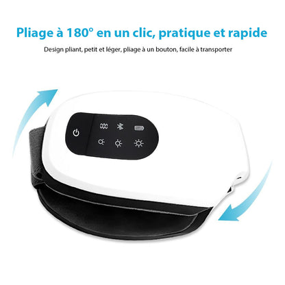 Masseur Oculaire Bluetooth Relaxant avec Chaleur et Vibrations