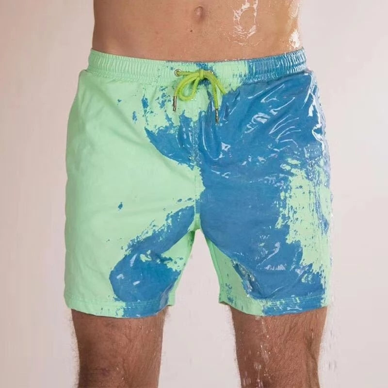 Short de Bain Magique à Couleur Changeante