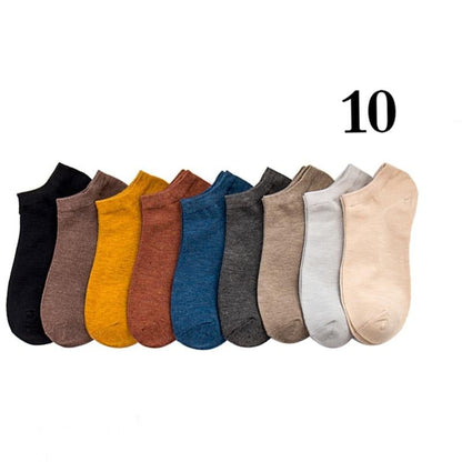 Chaussettes d'Été en Fibre de Bambou - Lot de 10 Paires Confortables et Écologiques