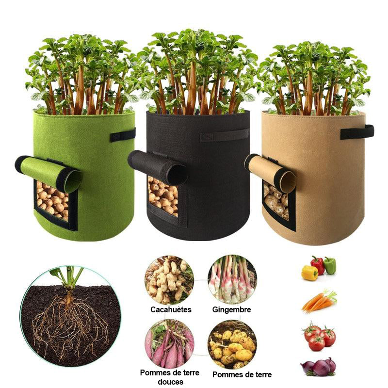 Pot de Culture Vertical en Fibres Végétales pour Plantes et Pommes de Terre