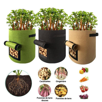 Pot de Culture Vertical en Fibres Végétales pour Plantes et Pommes de Terre