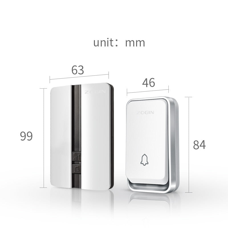 Sonnette sans-fil Auto-alimentée avec signal visuel et 51 mélodies