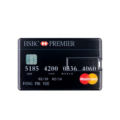 Clé USB ultra-mince 128 Go en forme de carte bancaire, pratique et stylée