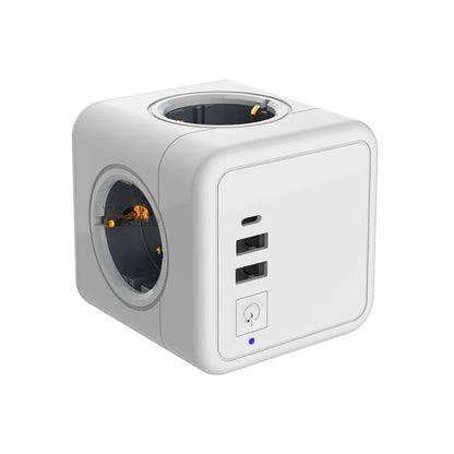 Multiprise Cube 4 Prises + 3 Ports USB - Le Compagnon Idéal pour Vos Appareils
