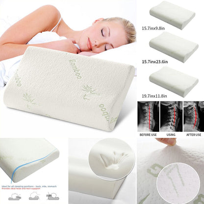 Oreiller à Mémoire de Forme en Mousse de Bambou - Confort Ergonomique