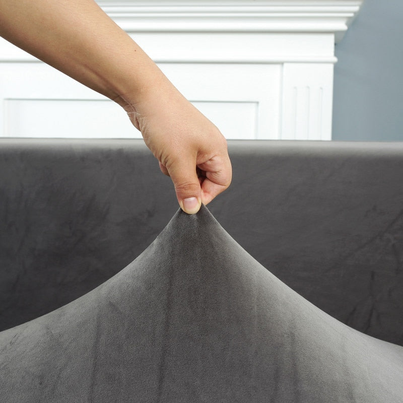 Housse de canapé en velours luxe et confort