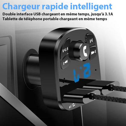 Chargeur rapide Bluetooth avec transmetteur FM pour une conduite moderne