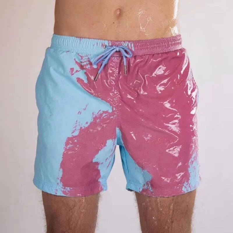 Short de Bain Magique à Couleur Changeante