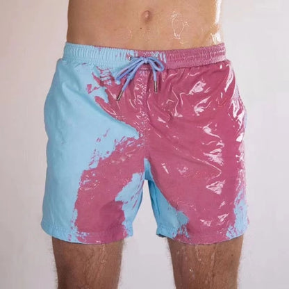 Short de Bain Magique à Couleur Changeante