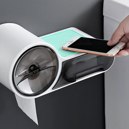 Distributeur de Papier Toilette Design avec Tablette Pratique pour Téléphone