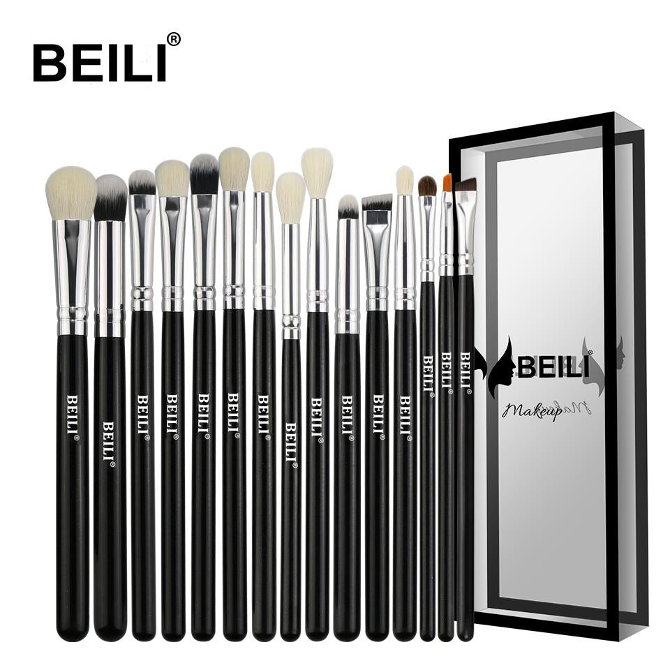 Set de 15 pinceaux en poils naturels pour un maquillage pro impeccable