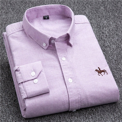 Chemise OXFORD en coton à manches longues - Élégance et confort réunis.