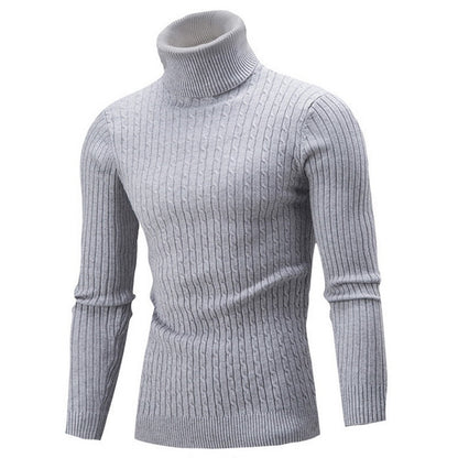 Pull Col Roulé Tricoté Thomas – Confort Élégant pour Journées Fraîches