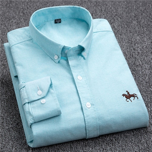 Chemise OXFORD en coton à manches longues - Élégance et confort réunis.