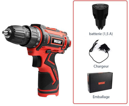 Perceuse Sans Fil 12V Légère et Puissante pour Tous vos Projets de Bricolage