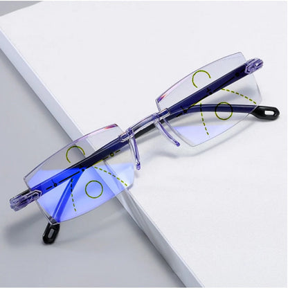 Lunettes de lecture progressives avec protection anti-lumière bleue et anti-reflet