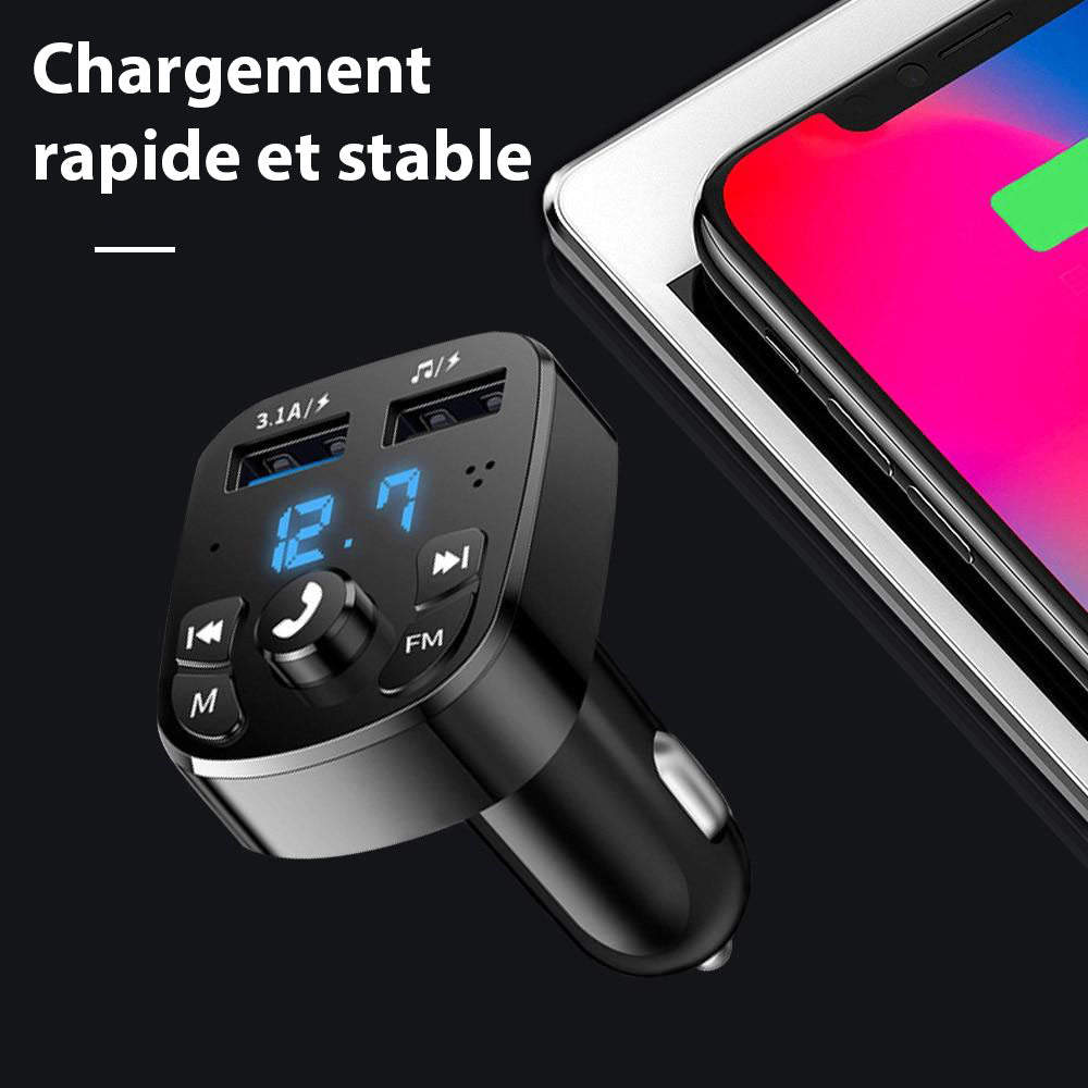 Chargeur rapide Bluetooth avec transmetteur FM pour une conduite moderne