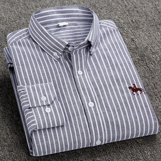 Chemise OXFORD en coton à manches longues - Élégance et confort réunis.
