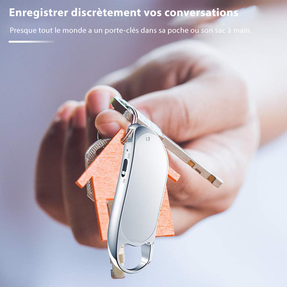 Porte-clés Mini Enregistreur Audio Intelligent