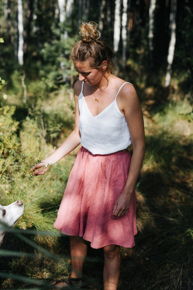 Débardeur Vintage en Lin Léa - Style et Confort Assurés