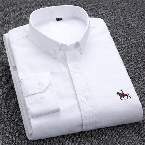 Chemise OXFORD en coton à manches longues - Élégance et confort réunis.