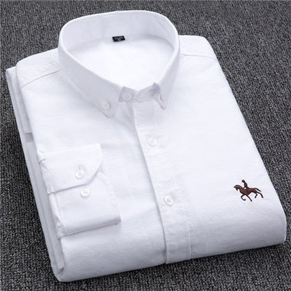Chemise OXFORD en coton à manches longues - Élégance et confort réunis.