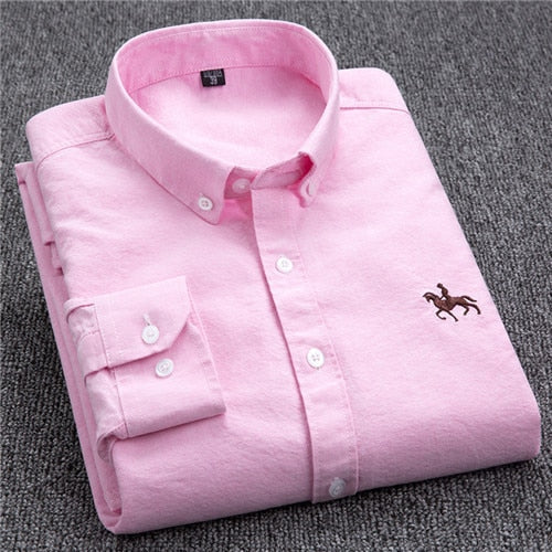 Chemise OXFORD en coton à manches longues - Élégance et confort réunis.