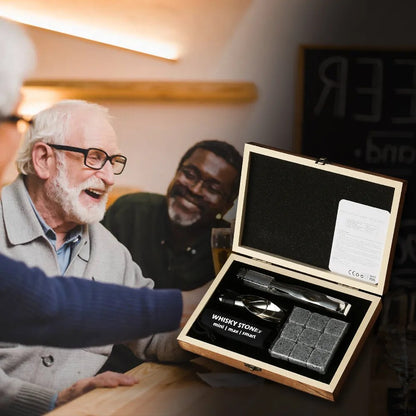 Kit de Glaçons Réutilisables en Granit pour Whisky - Élégance Durable