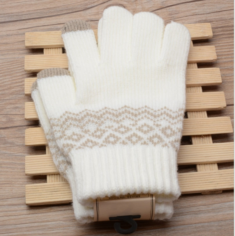 Gants Tactiles Confort en Coton Tricotés à la Main