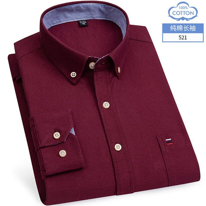 Chemise OXFORD en coton à manches longues - Élégance et confort réunis.