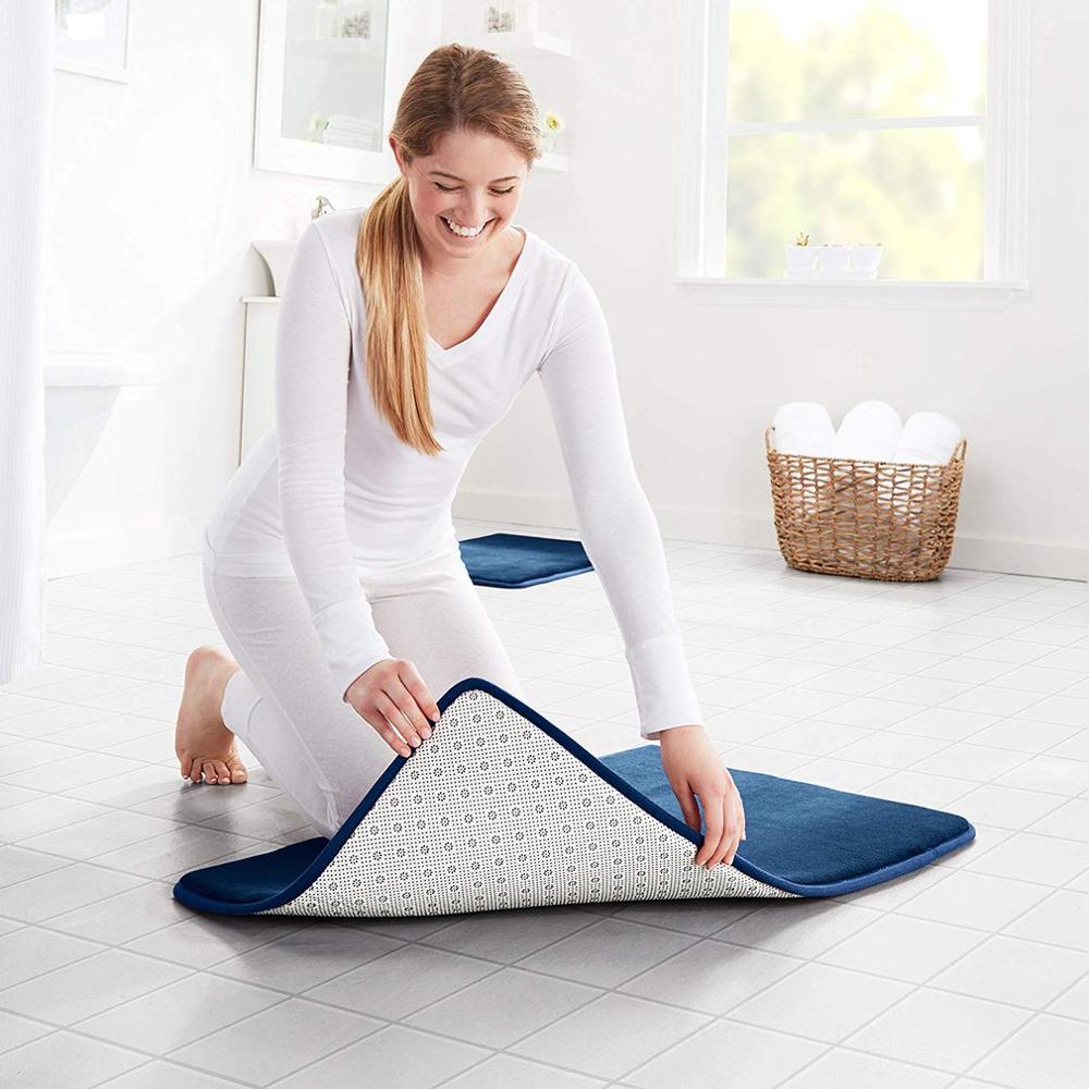 Tapis de Bain Antidérapant en Mousse à Mémoire de Forme