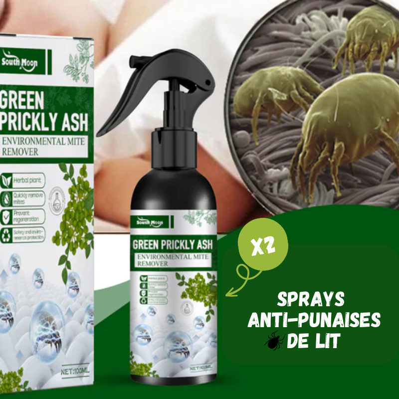 Sprays anti-punaises de lit - Lot de 2, protection efficace pour votre sommeil