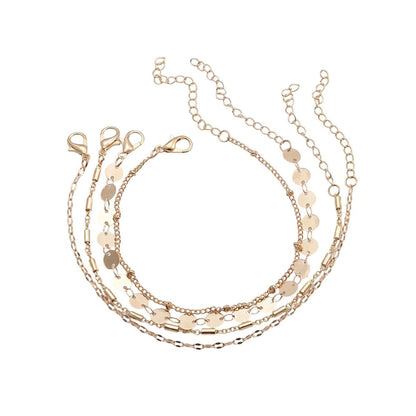 Bracelet "Elodie" en Or 18 Carats - Lot de 4 Élégants !