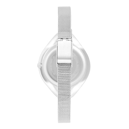 Montre Élégante en Laiton avec 46 Cristaux de Bohème et Bracelet en Cuir Noir