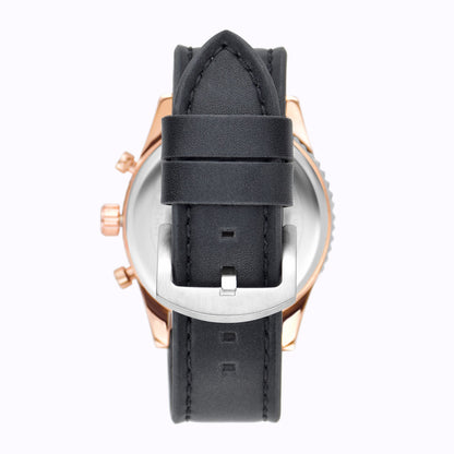 Montre Quartz Élégante pour Homme avec Bracelet en Cuir Noir - Pascal Szerman